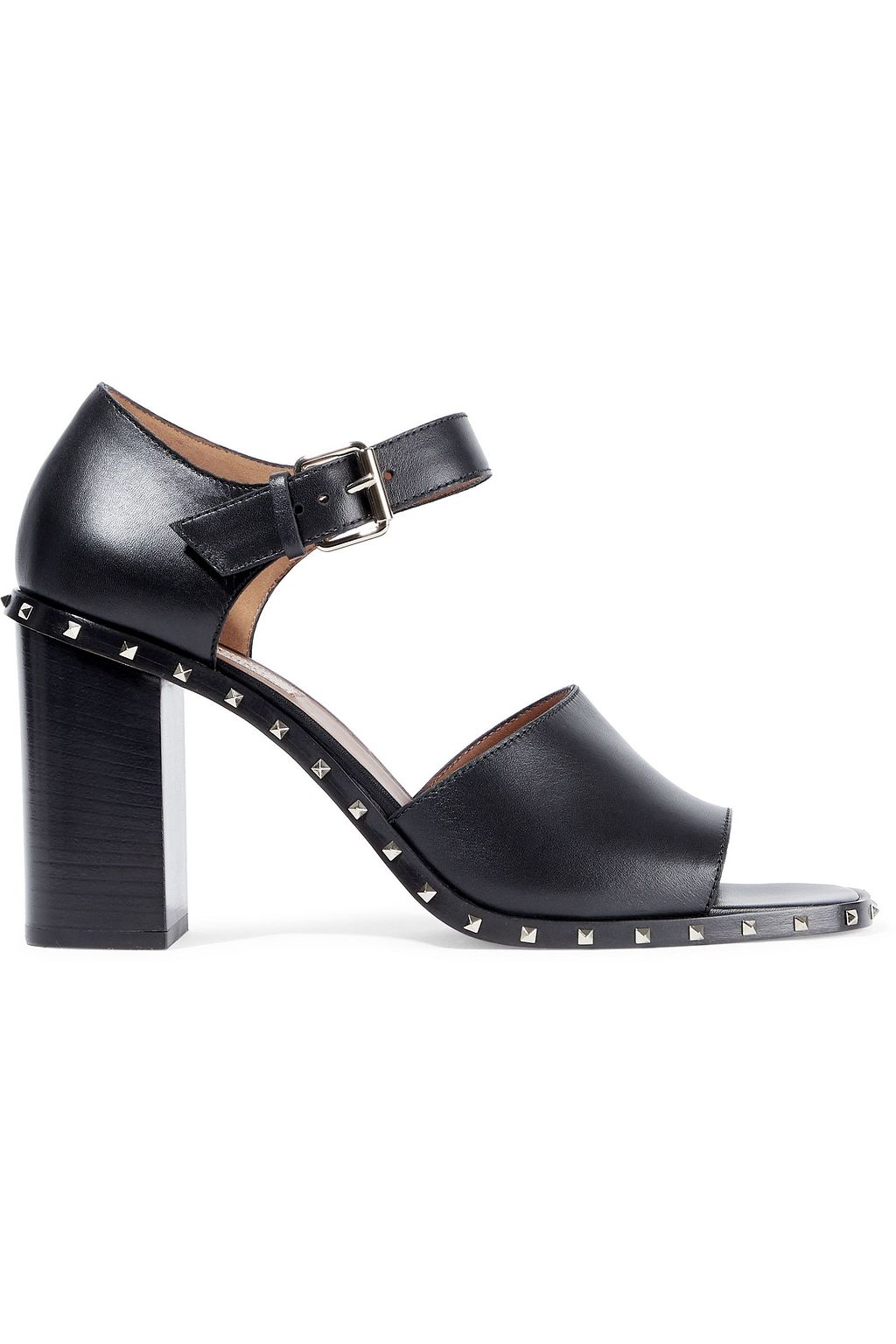 valentino black studded heels
