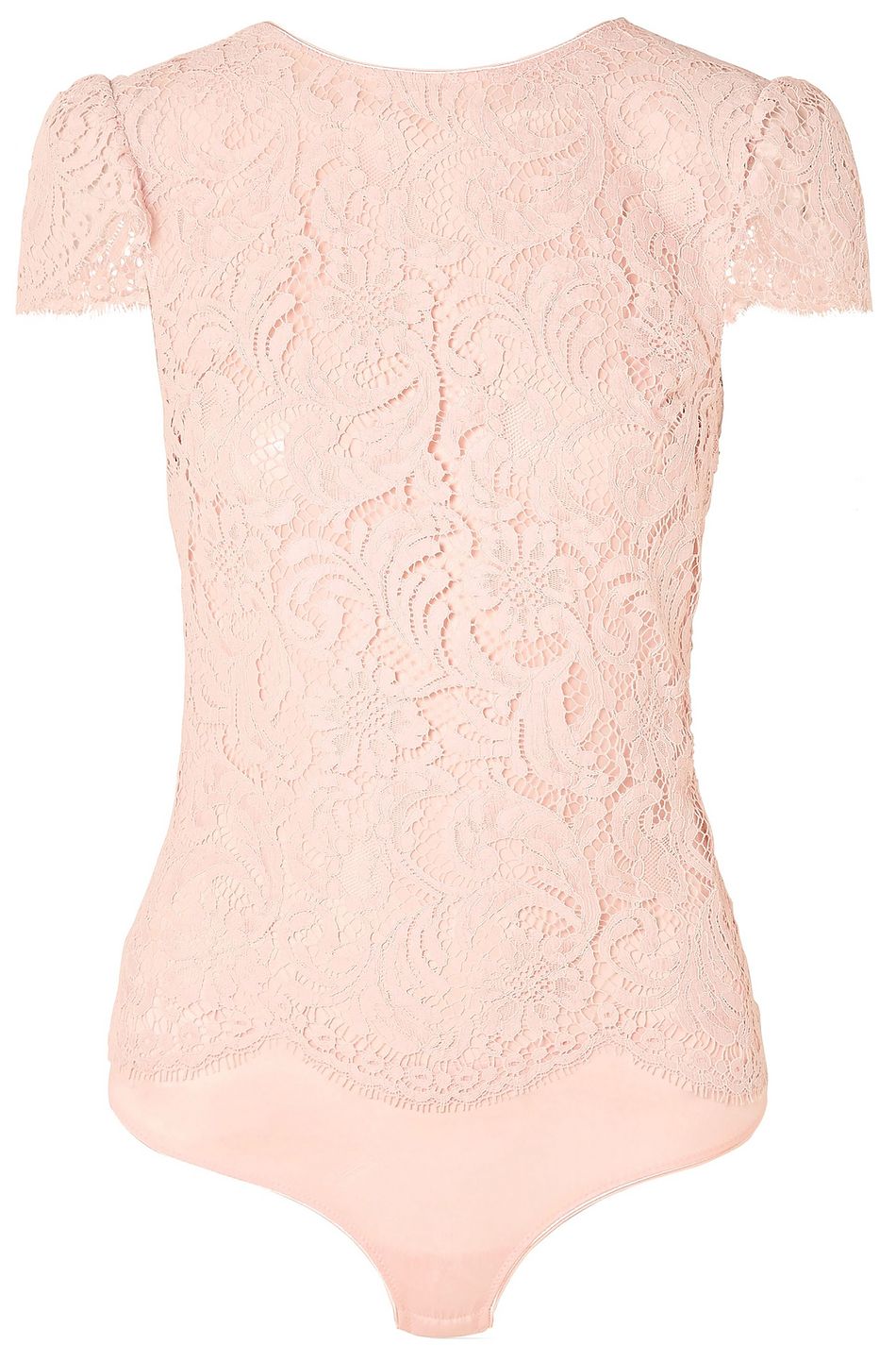 blush lace bodysuit