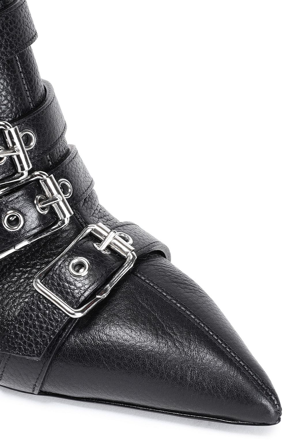 GIUSEPPE ZANOTTI Buckled textured-leather ankle boots