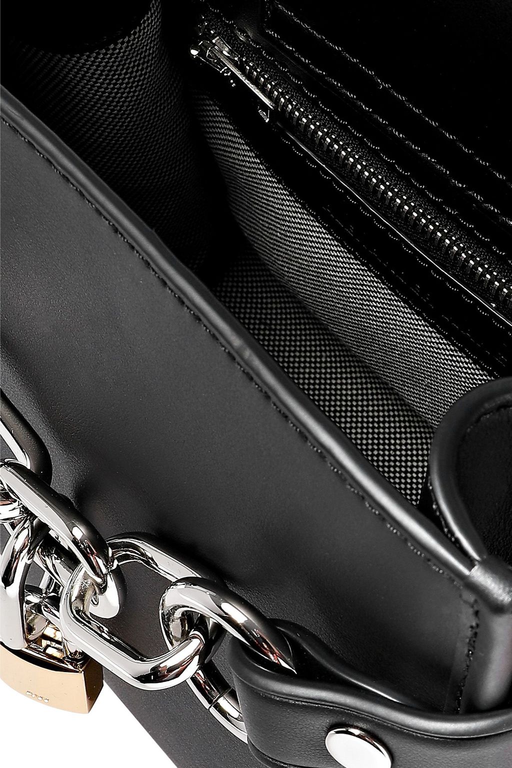 ALEXANDER WANG Attica chain-embellished leather shoulder bag