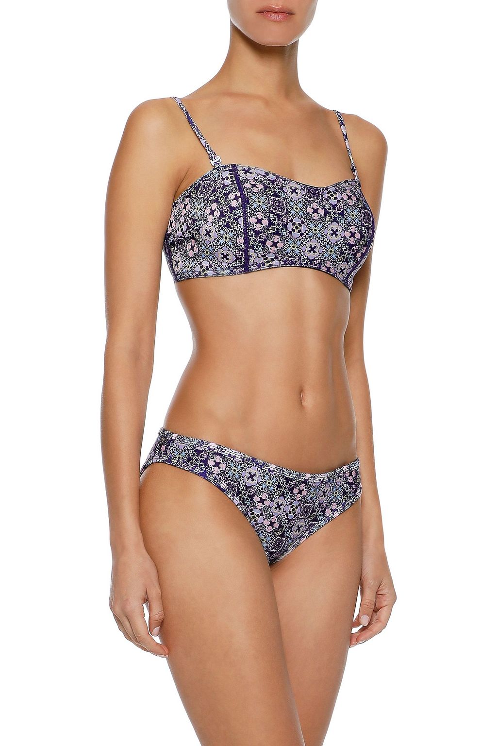 DUSKII Waikiki Nights printed neoprene low-rise bikini briefs