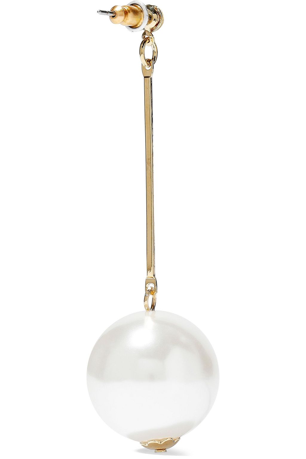 KENNETH JAY LANE Gold-tone faux pearl earrings