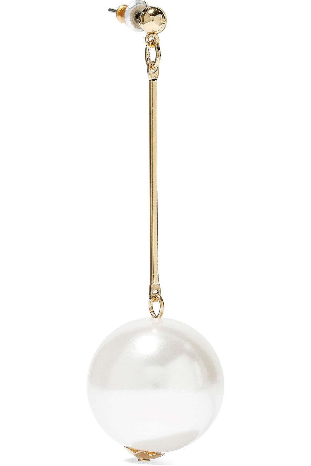 KENNETH JAY LANE Gold-tone faux pearl earrings