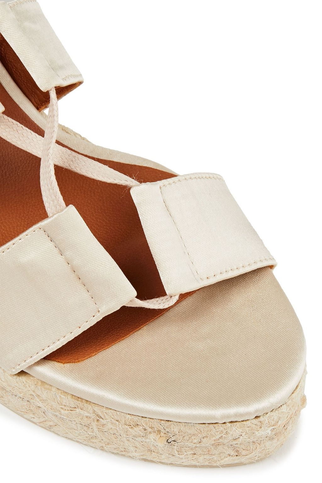 CASTAÑER Boris 80 lace-up satin espadrille wedge sandals