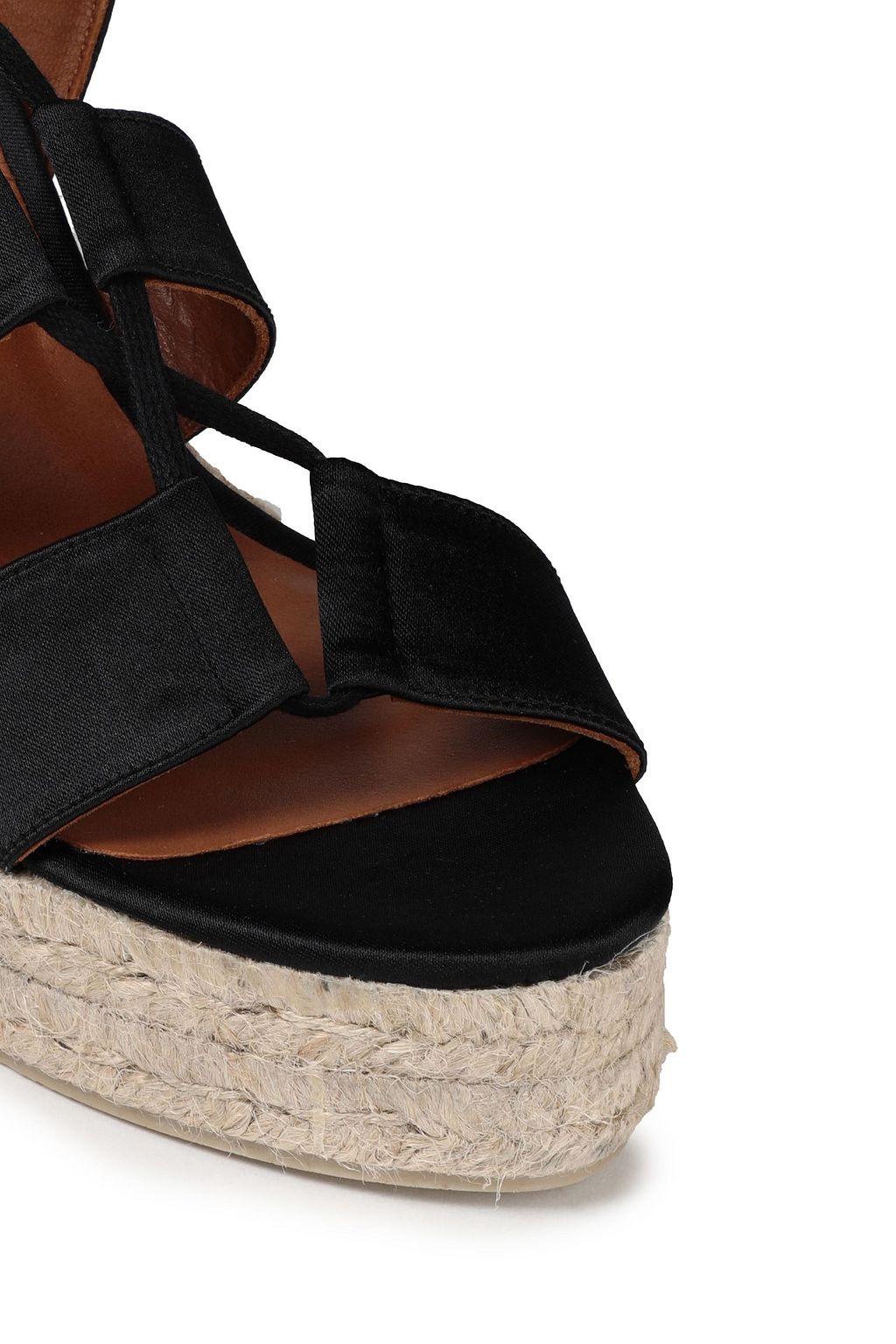 CASTAÑER Boris lace-up satin espadrille wedge sandals