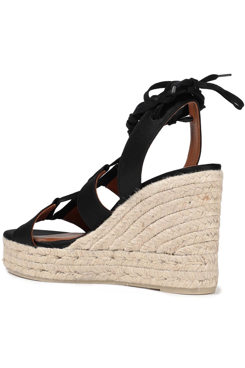CASTAÑER Boris lace-up satin espadrille wedge sandals