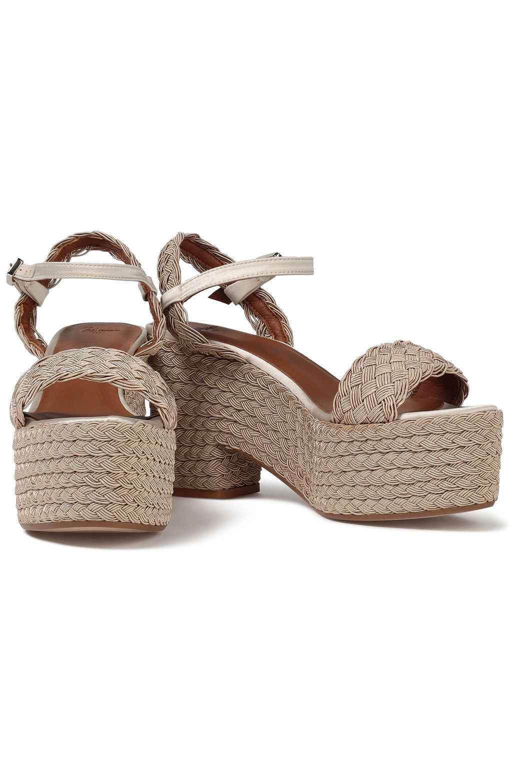 CASTAÑER Xesqui braided satin platform sandals | Sale up to 70% off ...