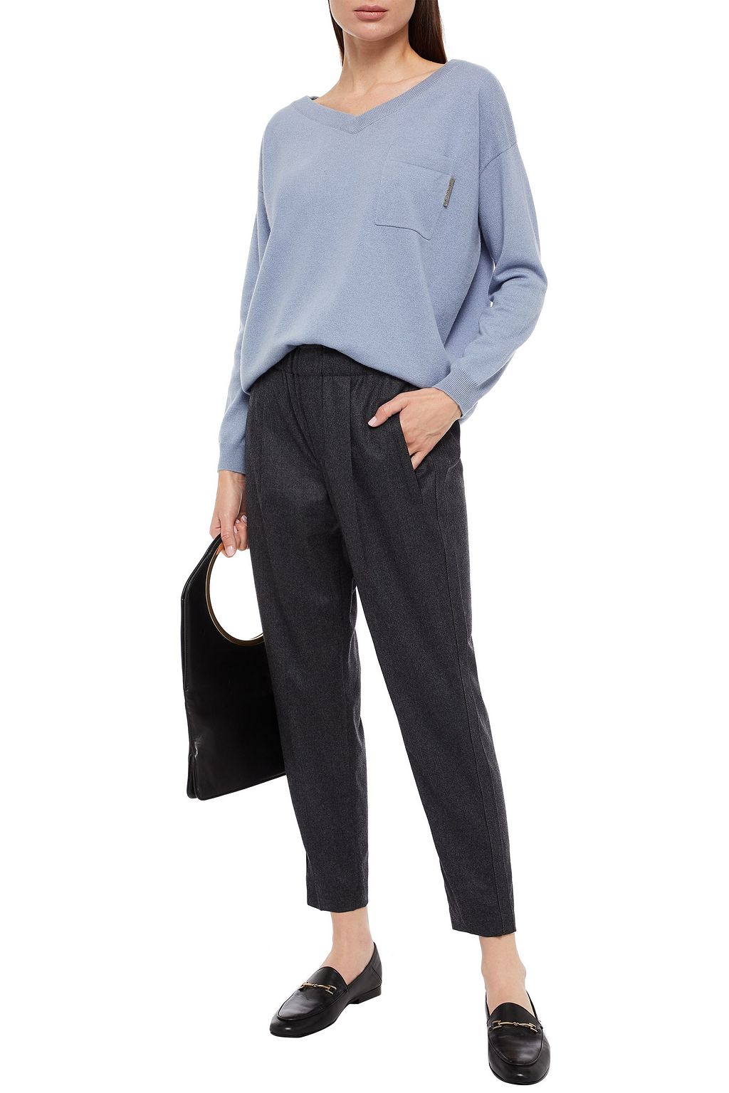 BRUNELLO CUCINELLI Oversized bead-embellished cashmere sweater
