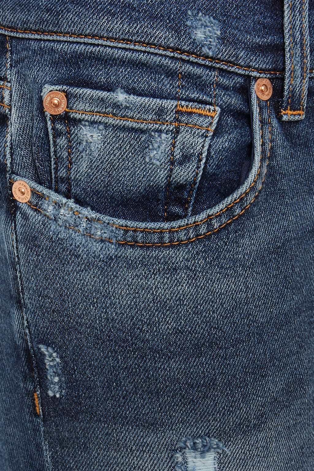 7 FOR ALL MANKIND Asher distressed mid-rise slim-leg jeans