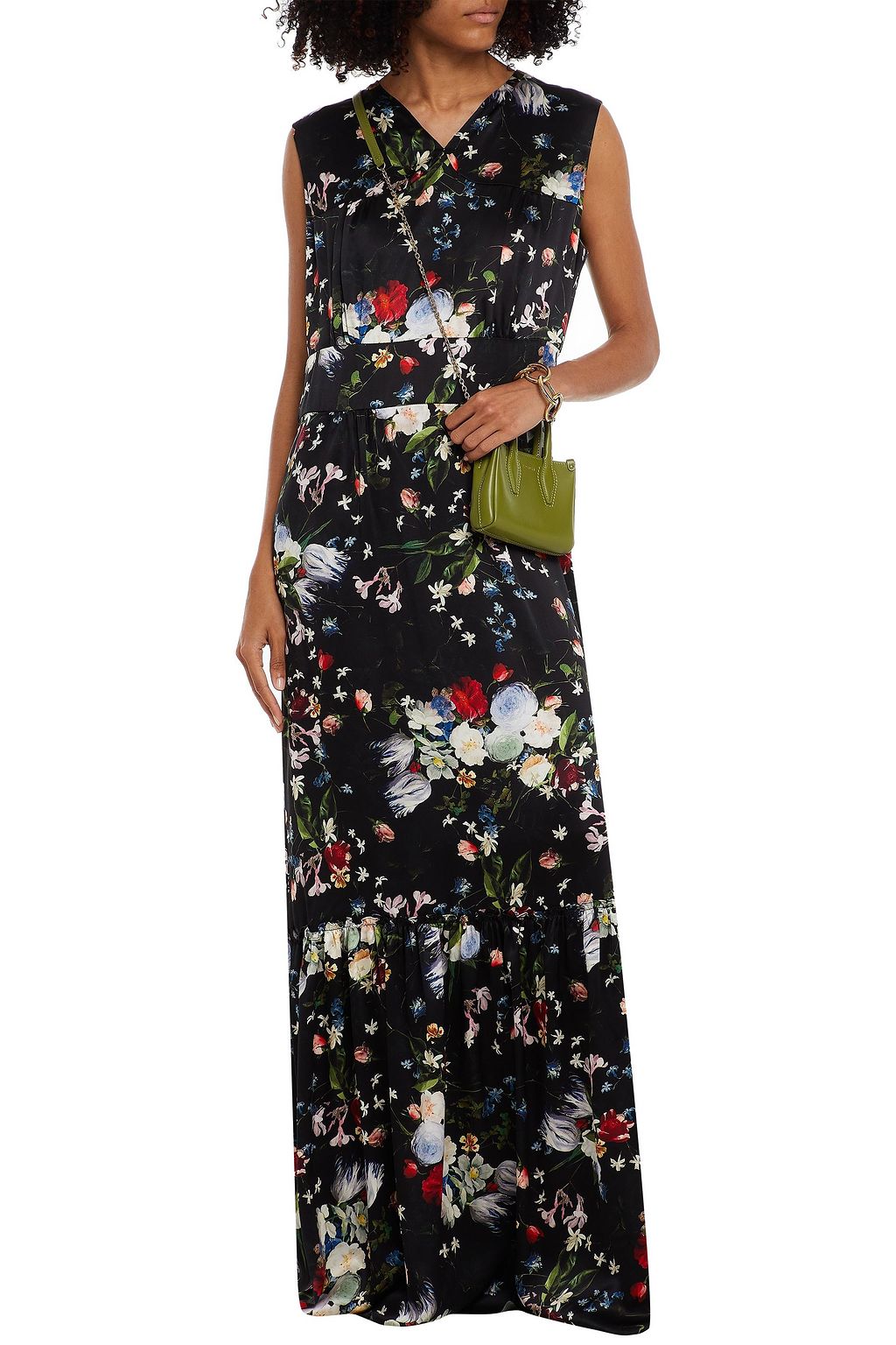 ERDEM Lillian floral-print silk-satin gown