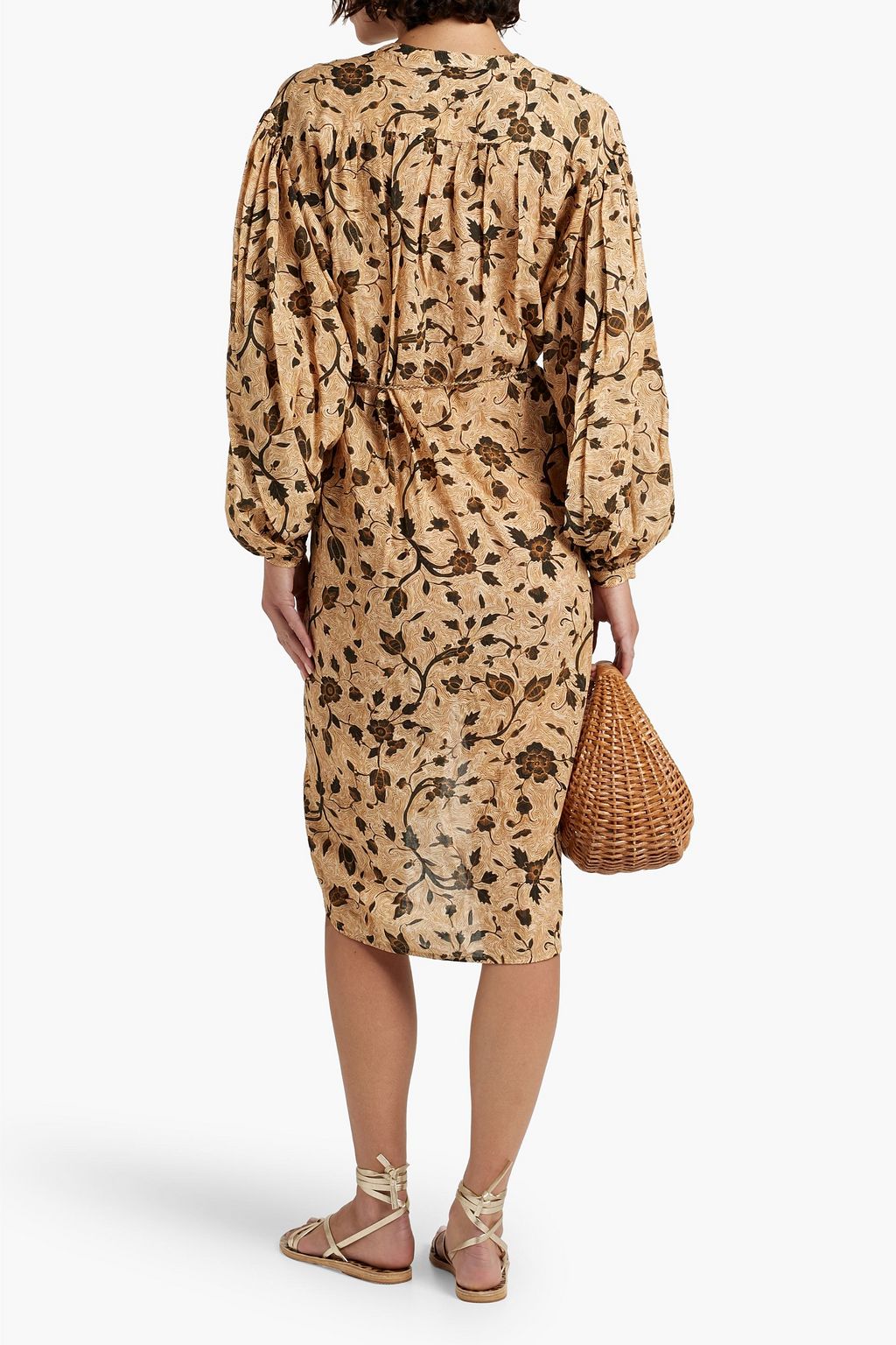 ULLA JOHNSON Agadir floral-print cotton-blend voile dress