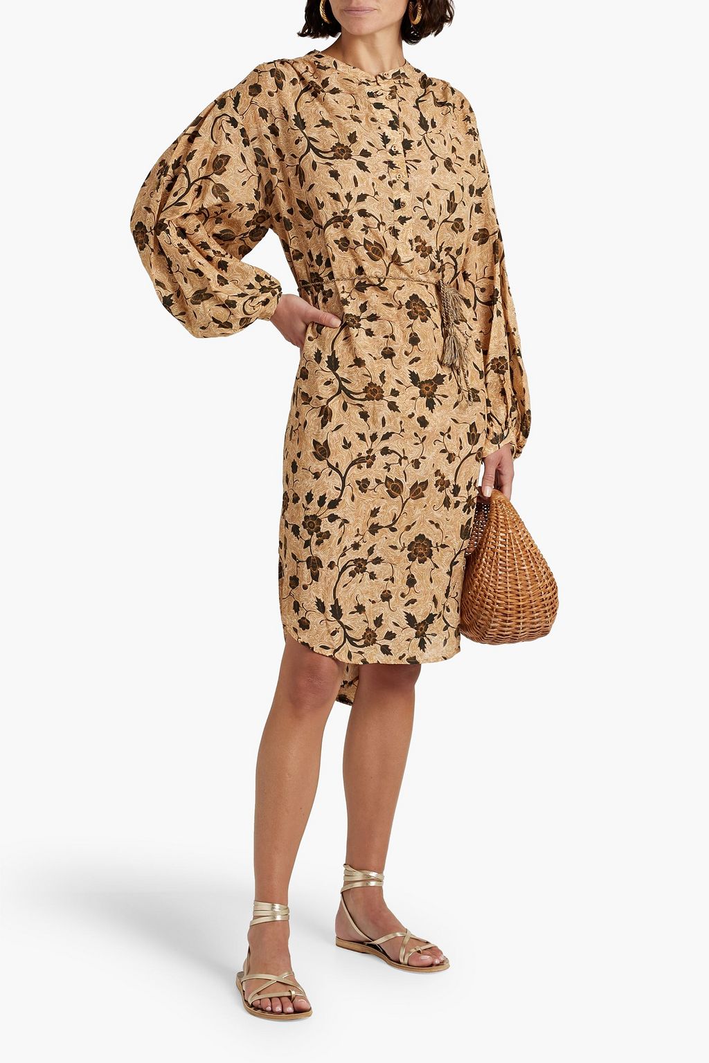 ULLA JOHNSON Agadir floral-print cotton-blend voile dress