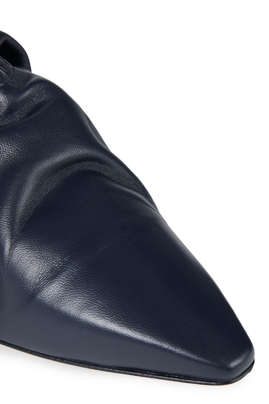NEOUS Chondro gathered leather pumps