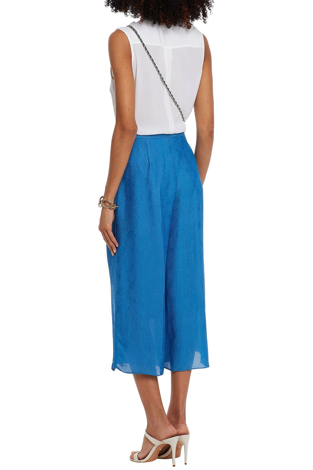 ERDEM Cropped jacquard wide-leg pants