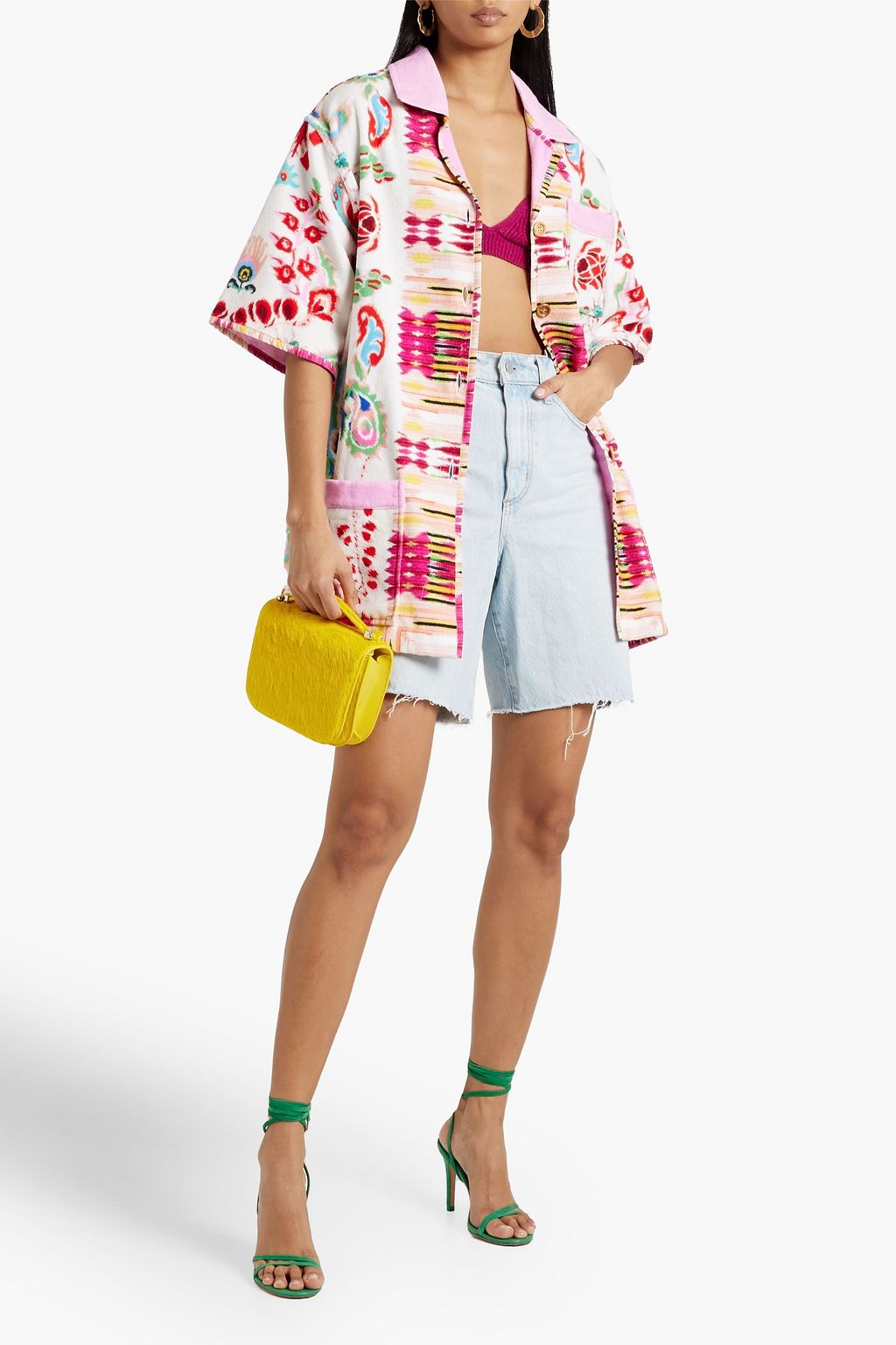 ETRO Printed cotton-terry shirt