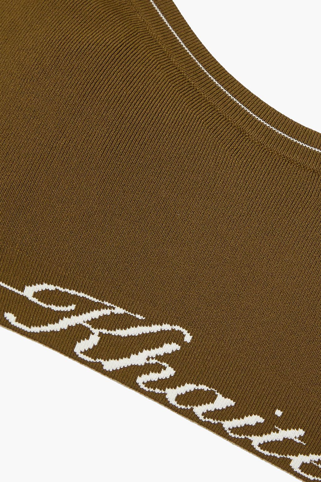 KHAITE Carmelo ribbed jacquard-knit bra top
