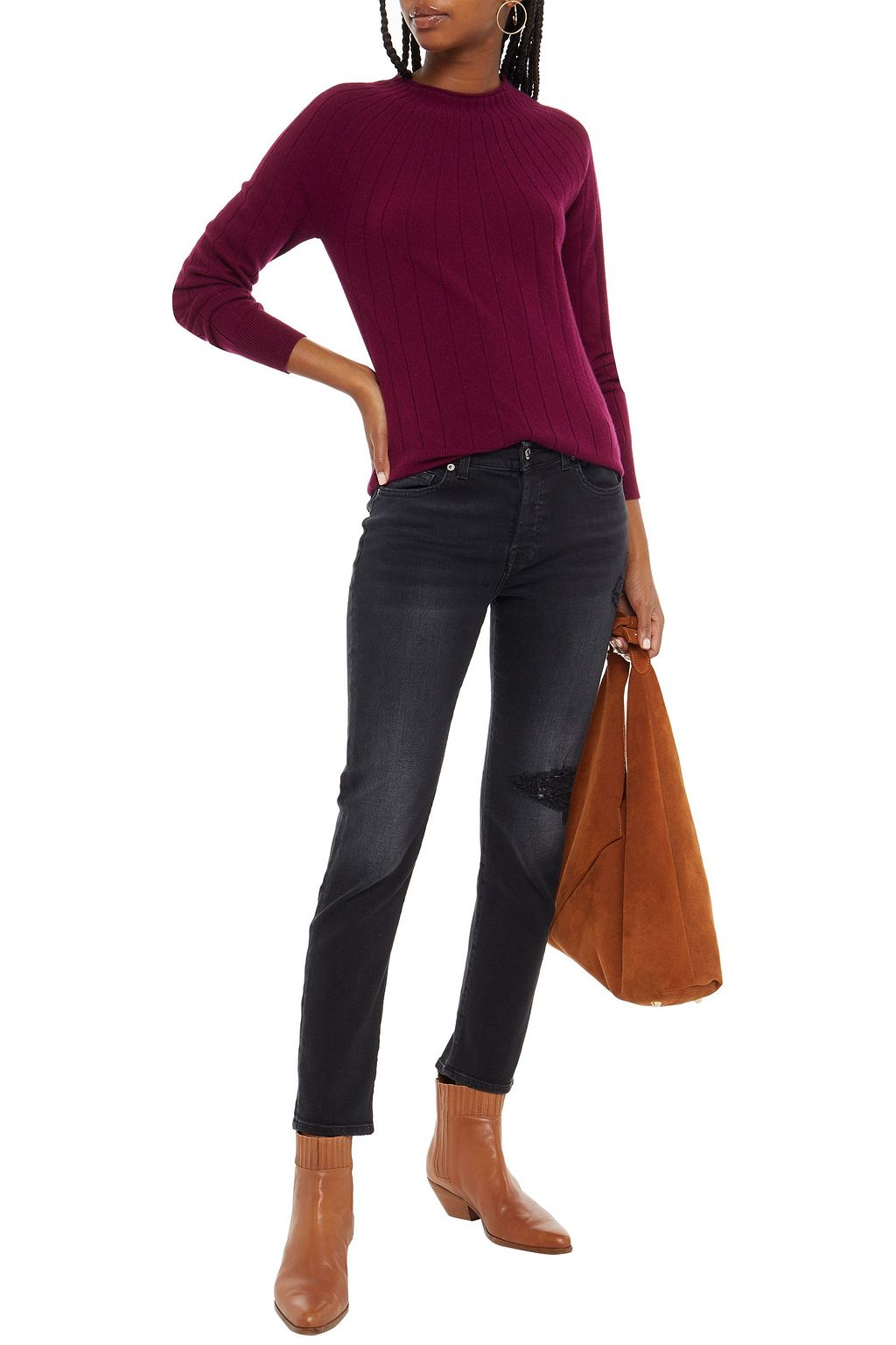 7 FOR ALL MANKIND Ribbed cashmere sweater