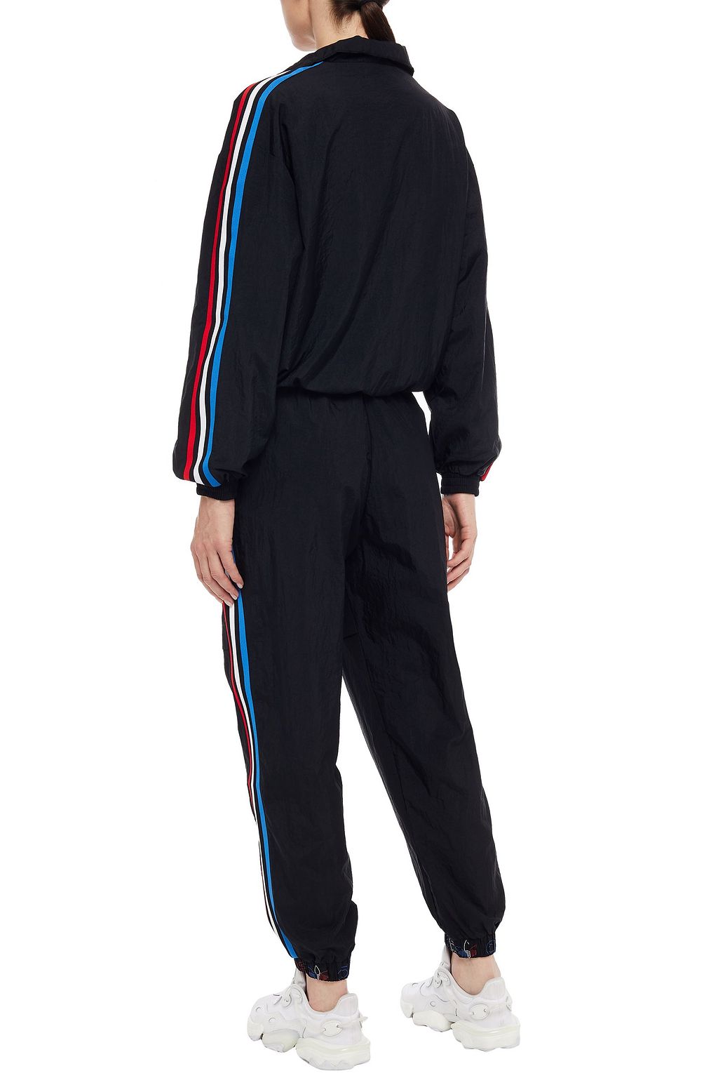 ADIDAS ORIGINALS Striped crinkled-shell track jacket