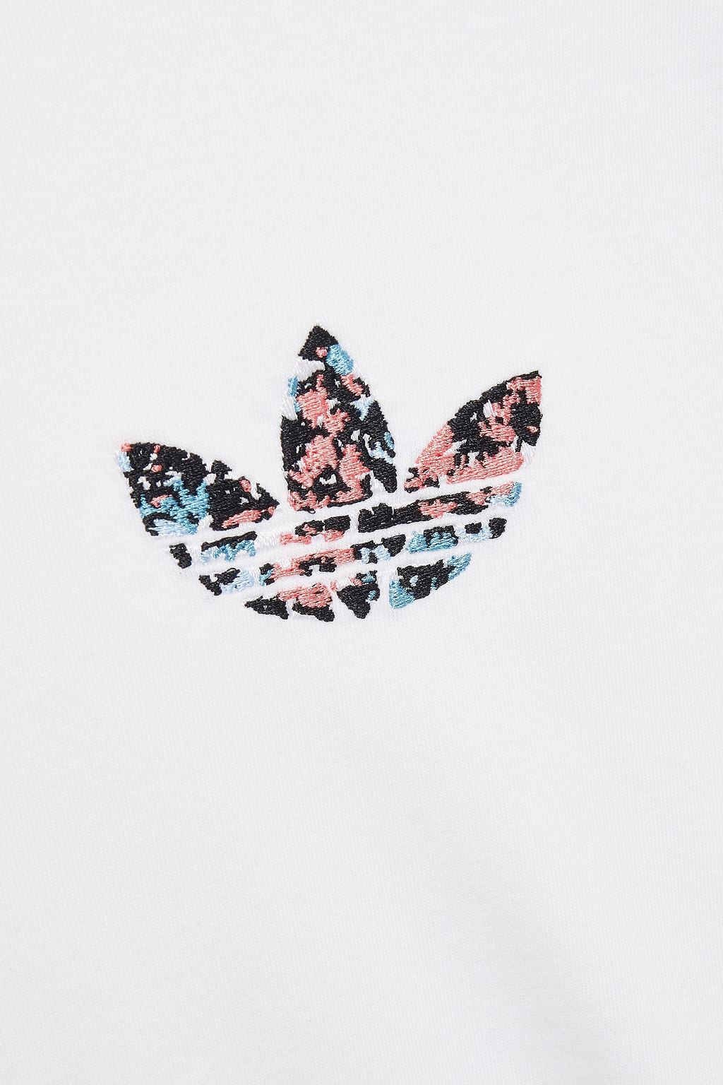 ADIDAS ORIGINALS Embroidered cotton-jersey T-shirt