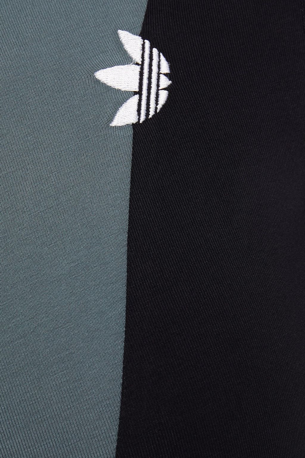 ADIDAS ORIGINALS Two-tone stretch-cotton jersey bodysuit