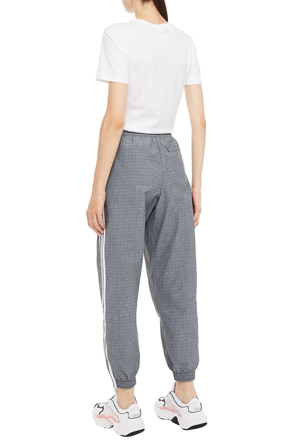 ADIDAS ORIGINALS Prince of Wales checked stretch-jersey track pants