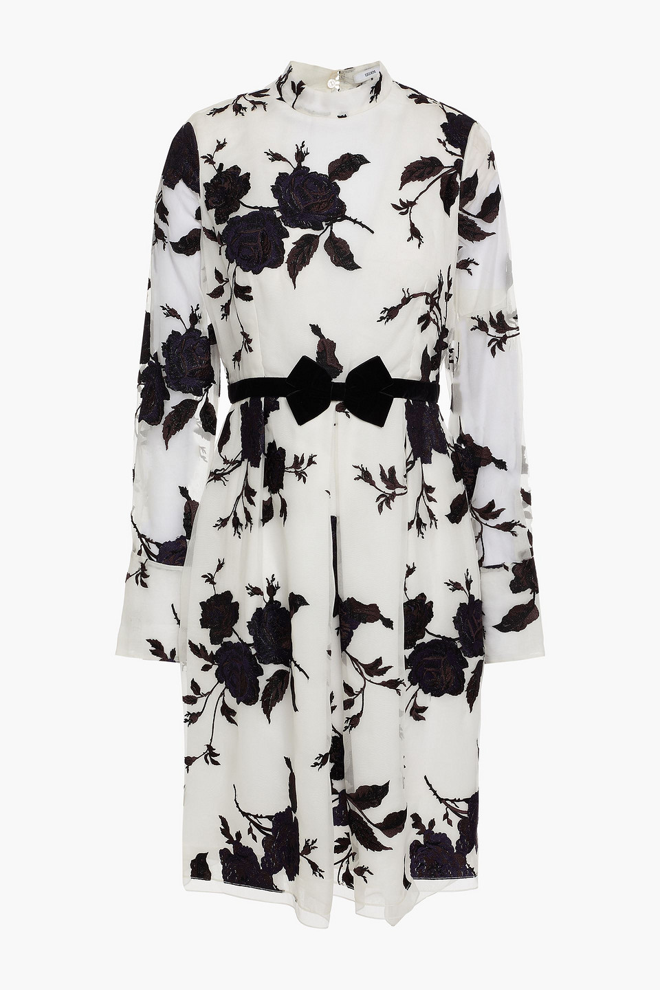 Erdem Woman Effera Embroidered Silk-organza Dress Off-white Size 6