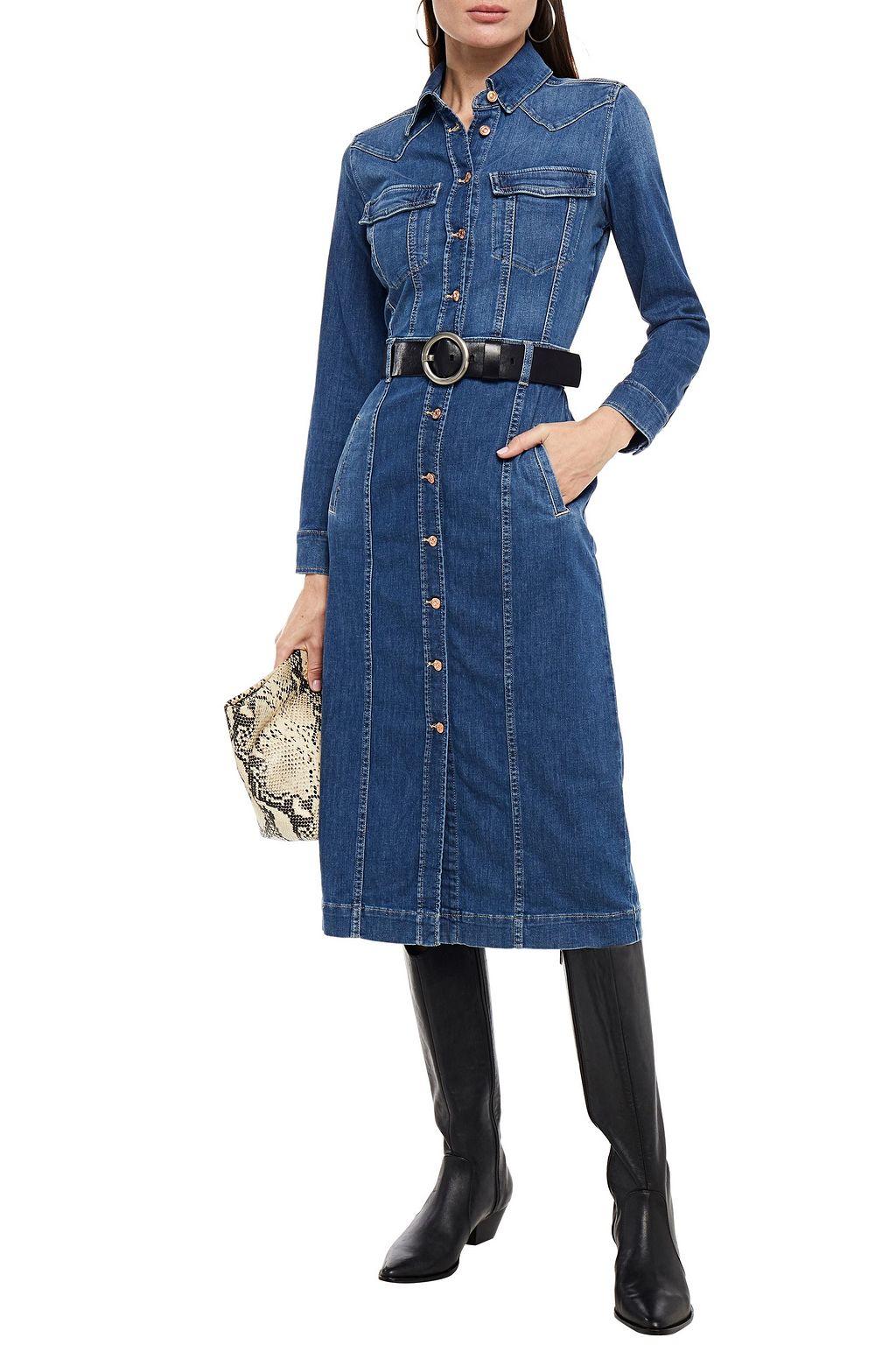 7 FOR ALL MANKIND Denim midi dress