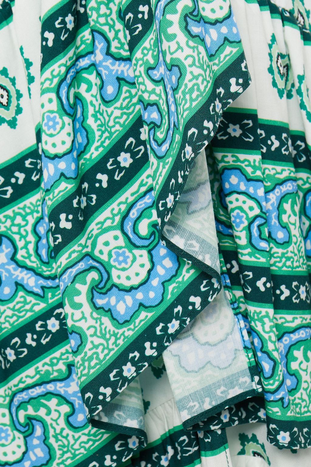 SANDRO Tiered printed crepe midi skirt