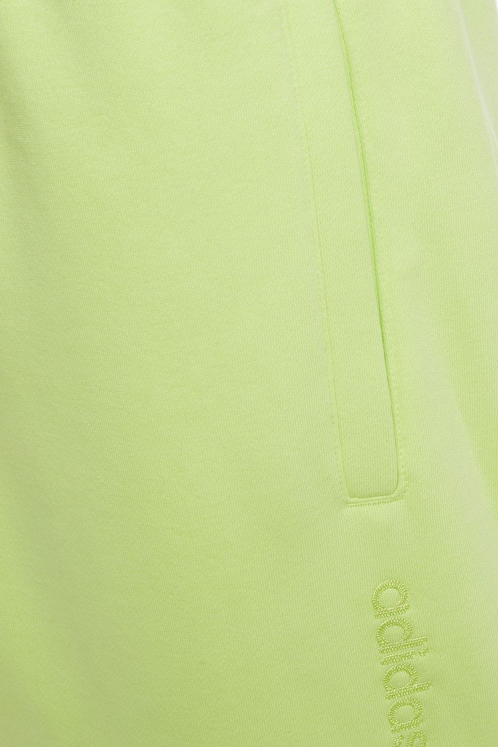 ADIDAS ORIGINALS Neon cotton-blend fleece track pants