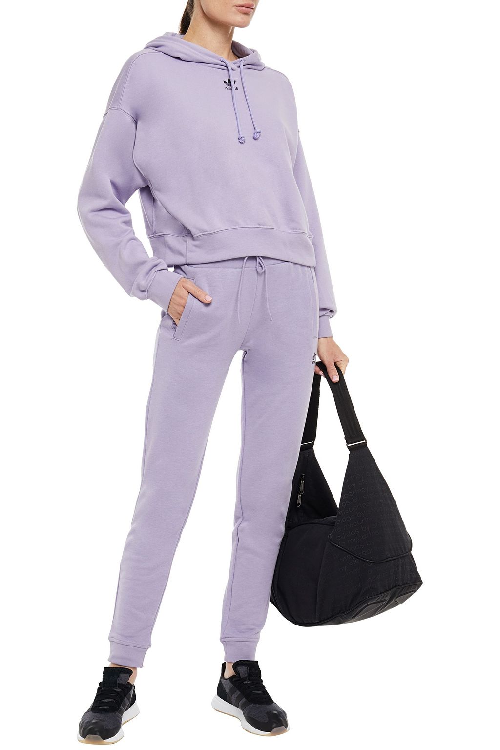 ADIDAS ORIGINALS Embroidered French cotton-terry track pants