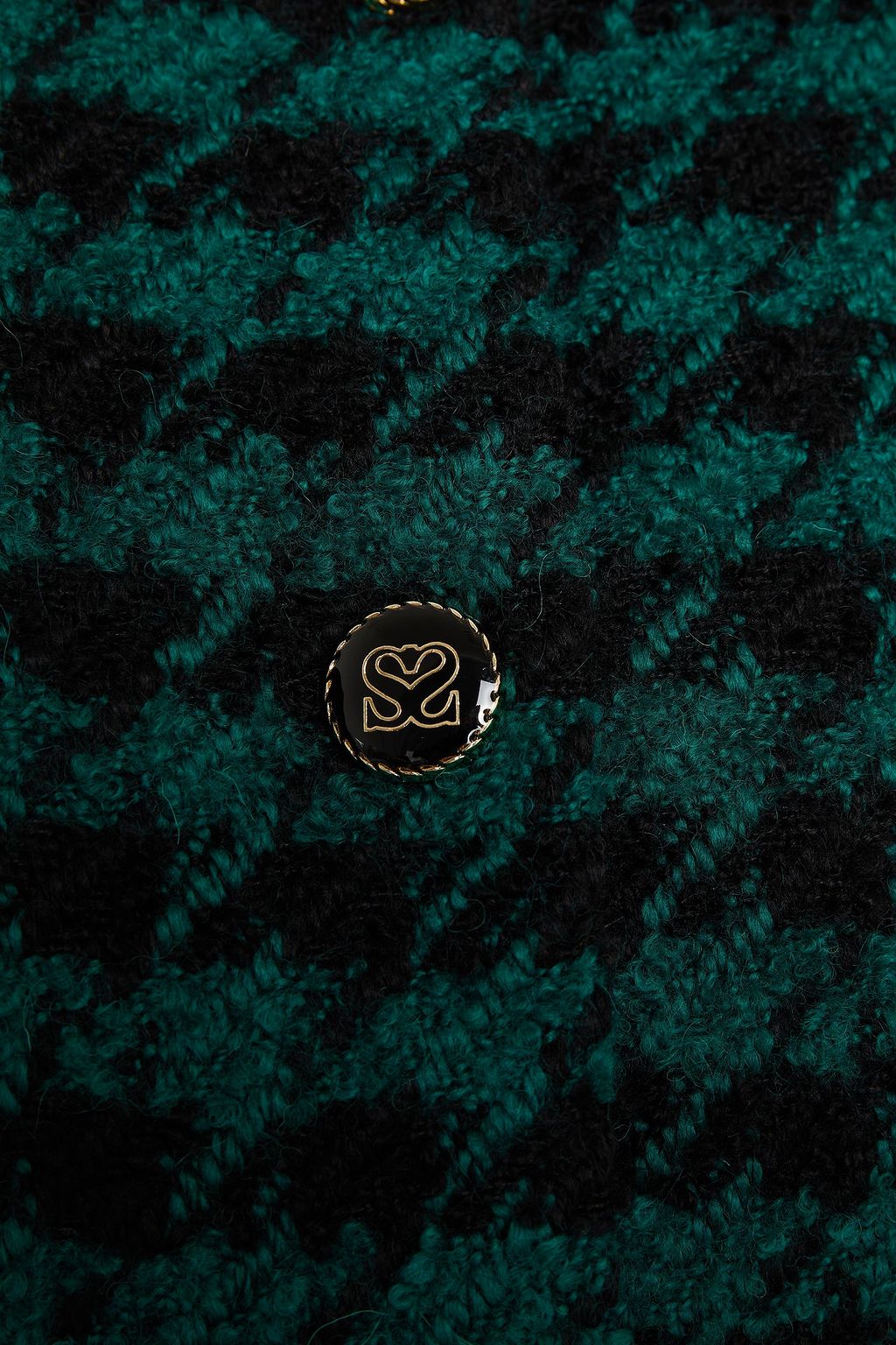 SANDRO Clarissa houndstooth bouclé-tweed jacket