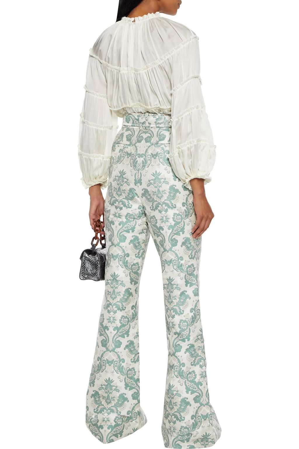 ZIMMERMANN Tiered washed-silk blouse