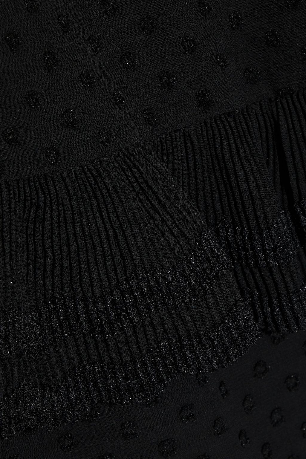 ZIMMERMANN Tiered plissé-trimmed fil coupé chiffon midi dress