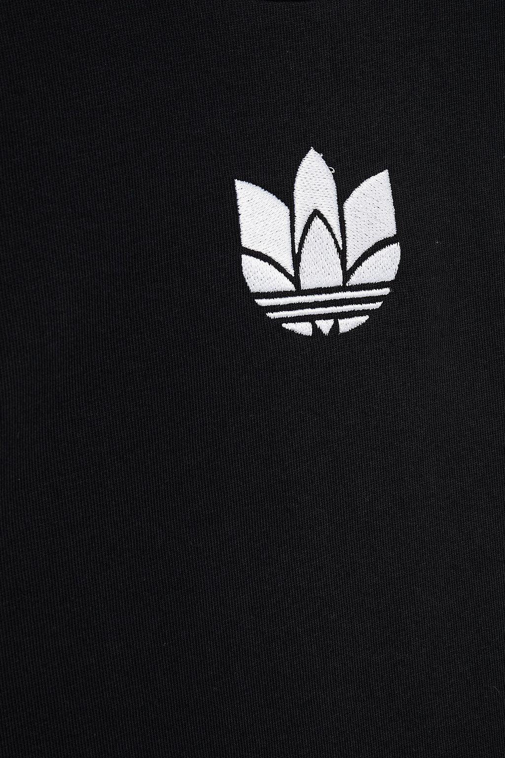 ADIDAS ORIGINALS Embroidered striped cotton-jersey T-shirt