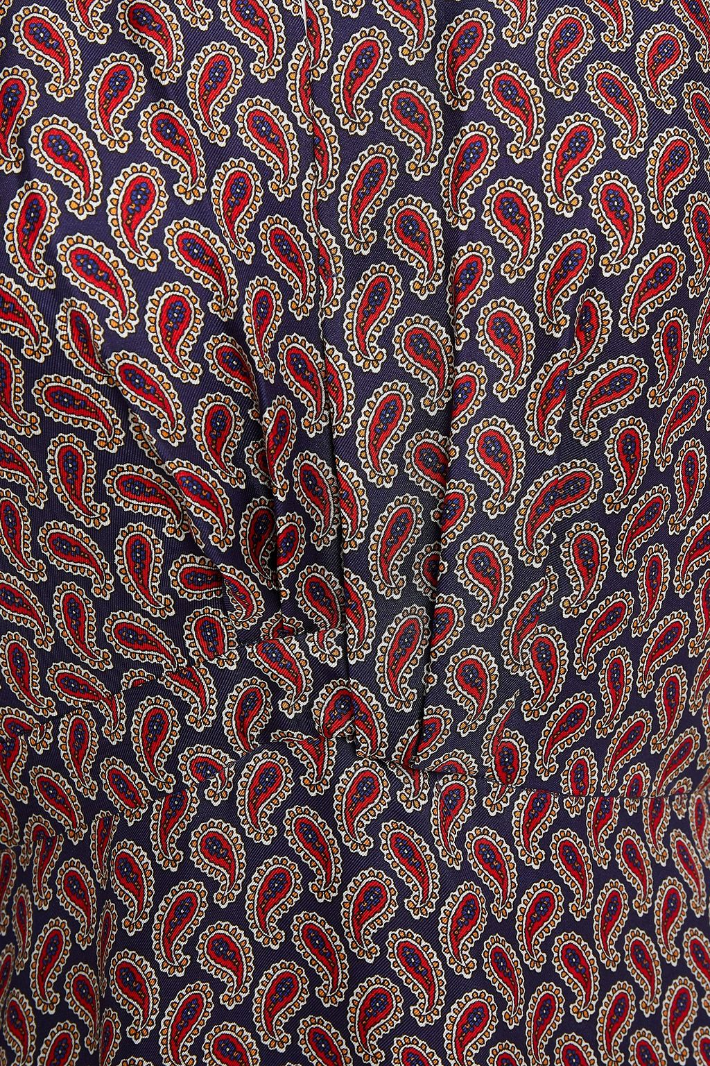 SANDRO Cashy Midikleid aus Seidensatin mit Cut-outs und Paisley-Print