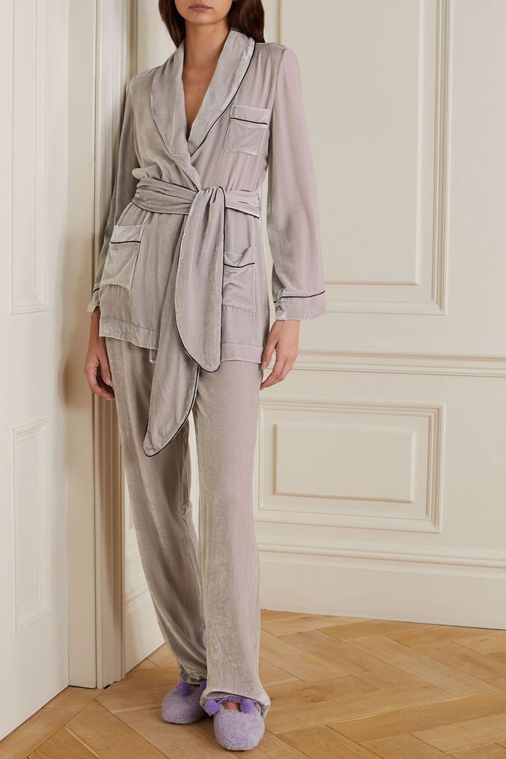 SLEEPING WITH JACQUES Velvet pants