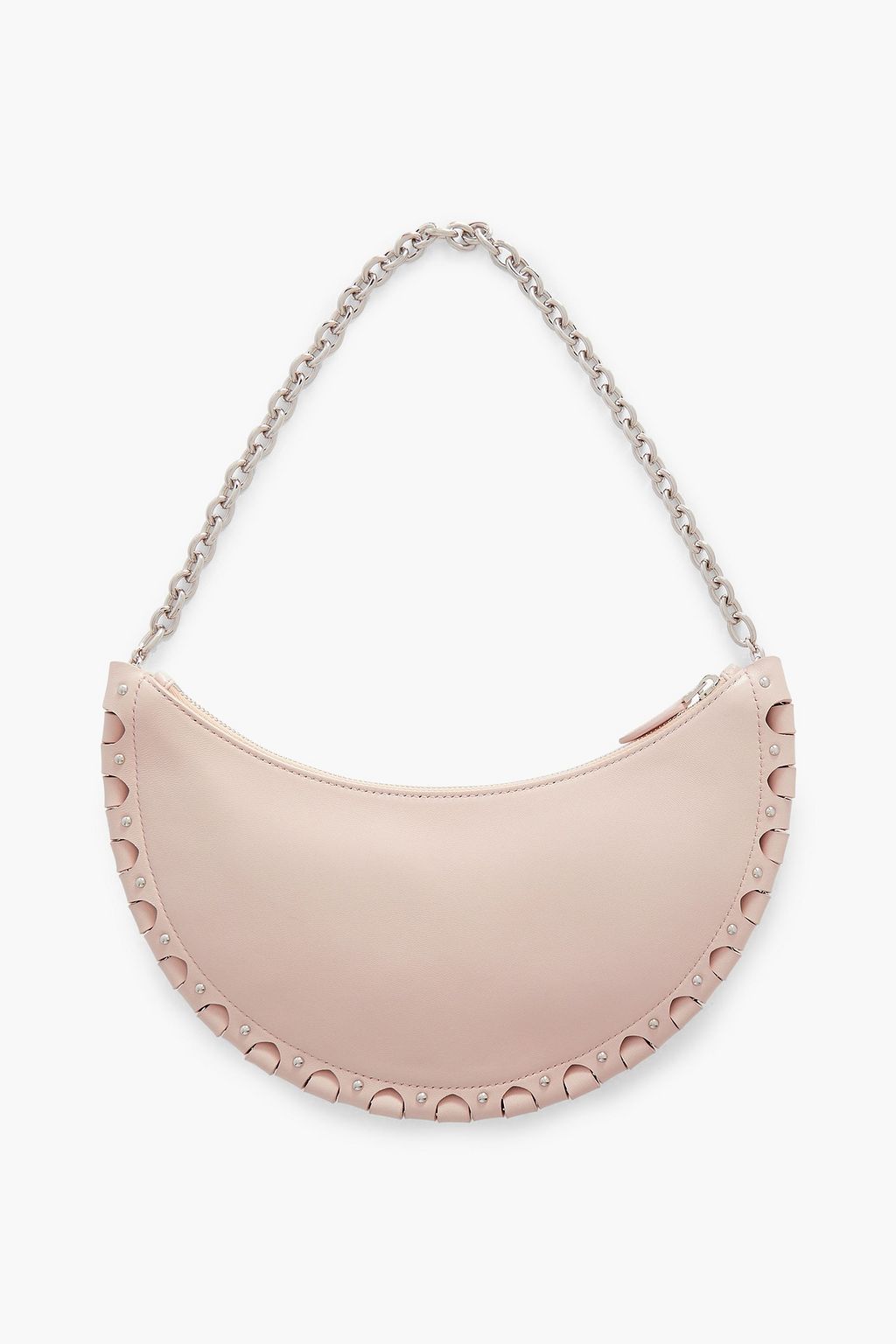 ALAÏA Demi Lune studded laser-cut leather shoulder bag, Sale up to 70% off