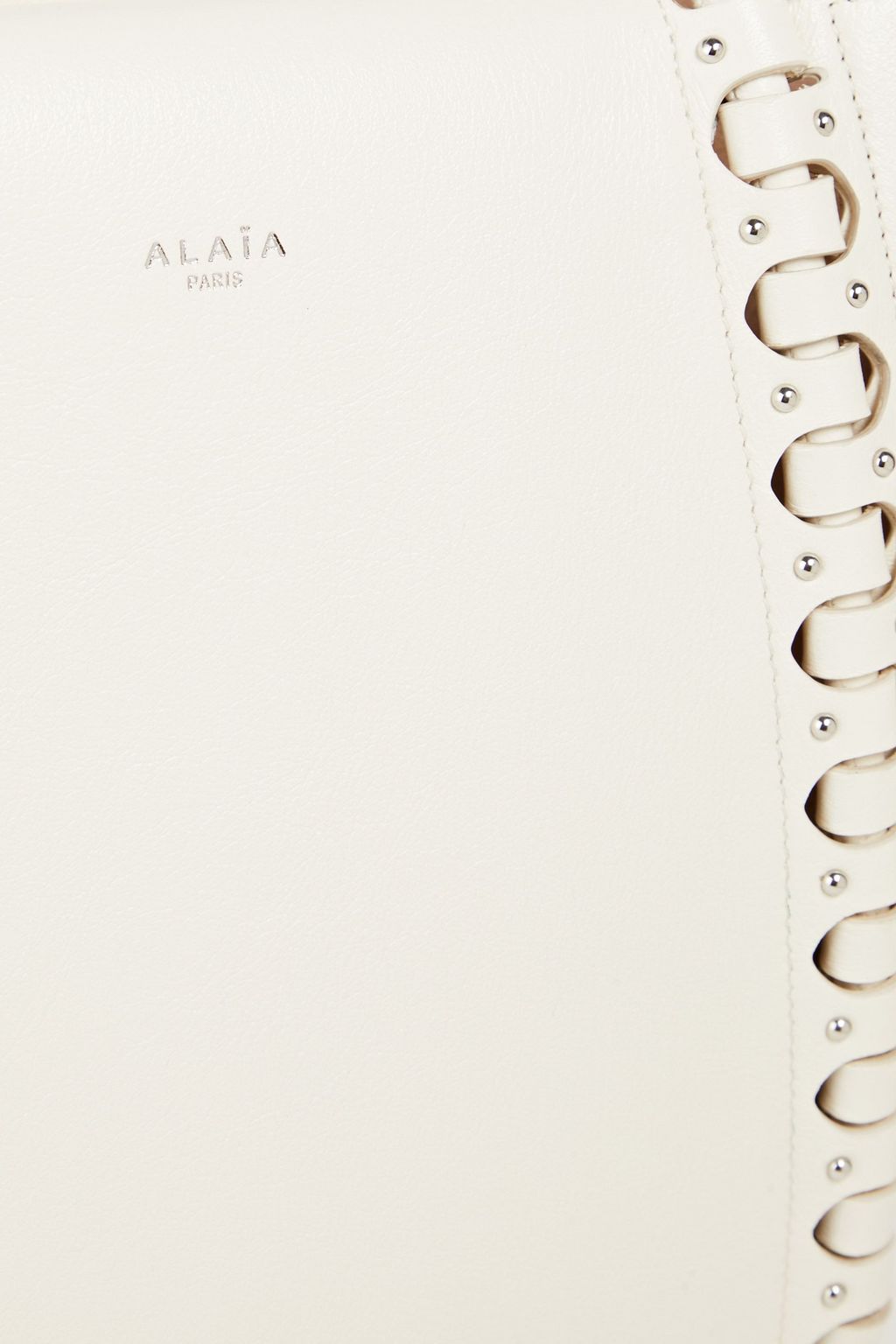 ALAÏA Le Hinge small laser-cut studded leather tote