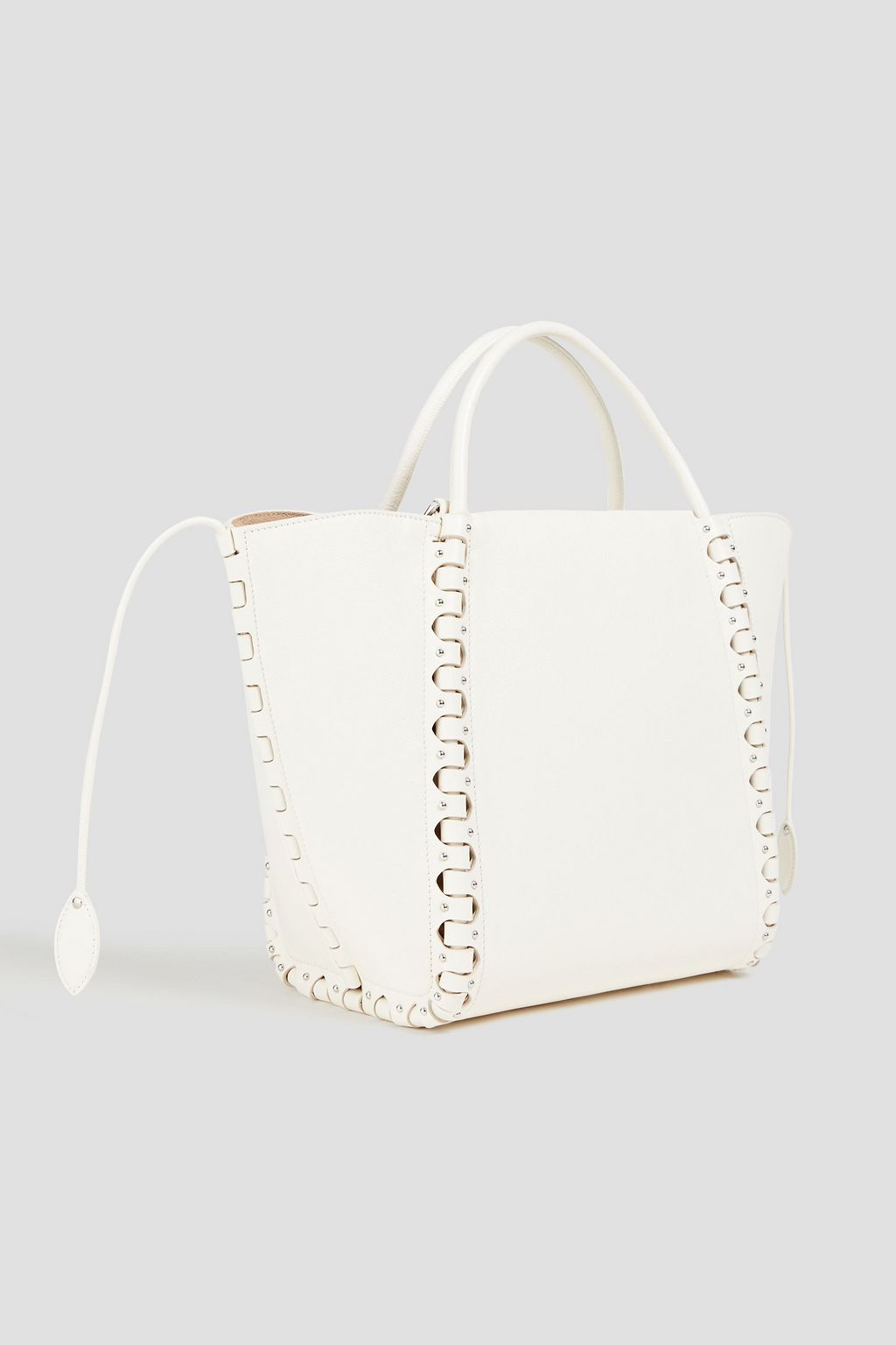 ALAÏA Le Hinge small laser-cut studded leather tote