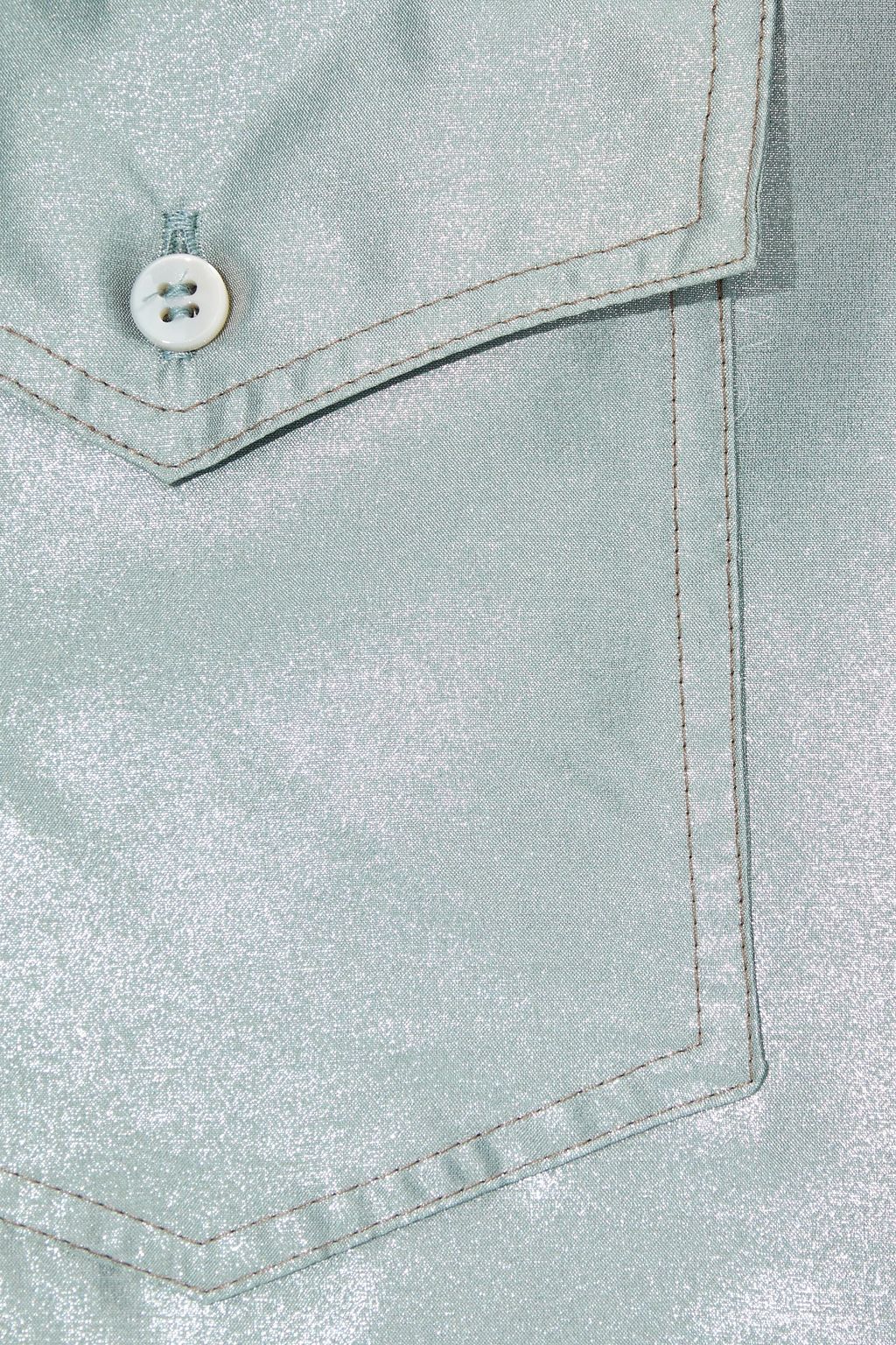 BRUNELLO CUCINELLI Metallic washed-silk shirt