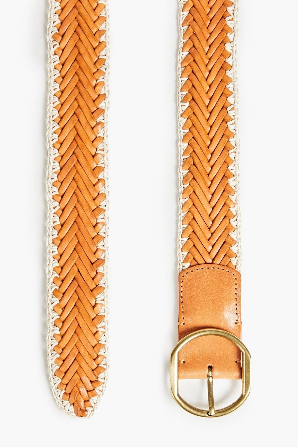 ZIMMERMANN Crochet-trimmed braided leather belt
