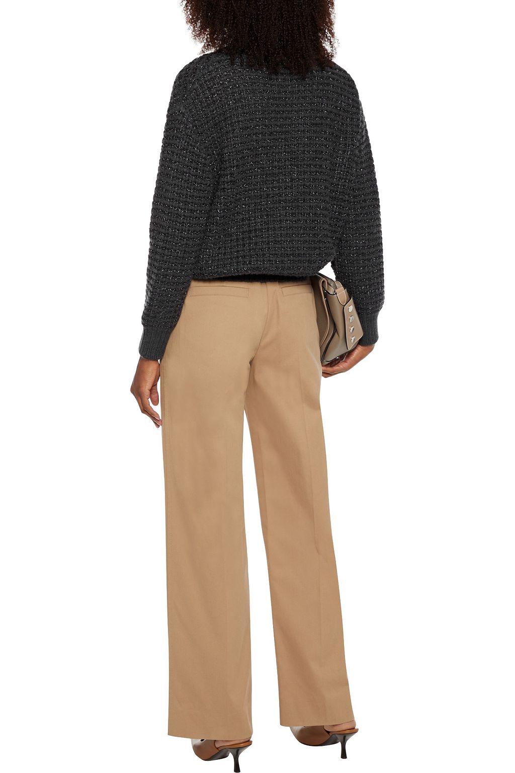 BRUNELLO CUCINELLI Belted cotton-blend twill straight-leg pants