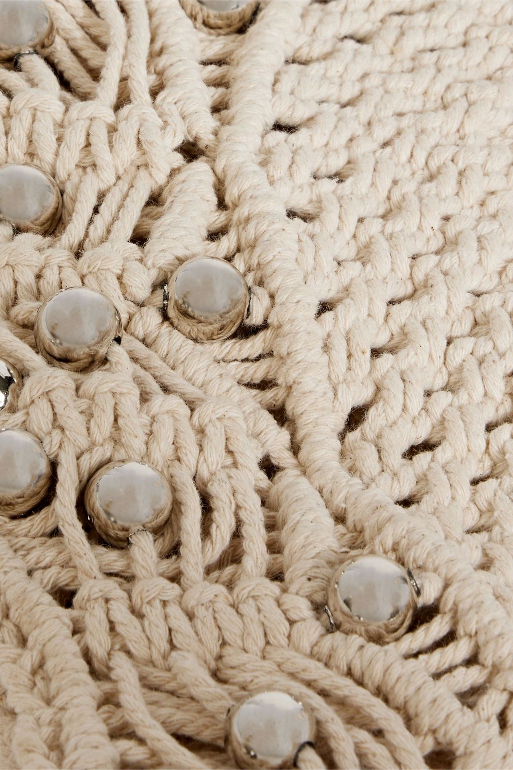 RABANNE Bead-embellished macramé beanie