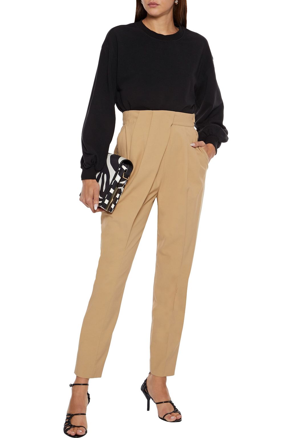 ALICE + OLIVIA Amirah cotton-blend fleece sweatshirt
