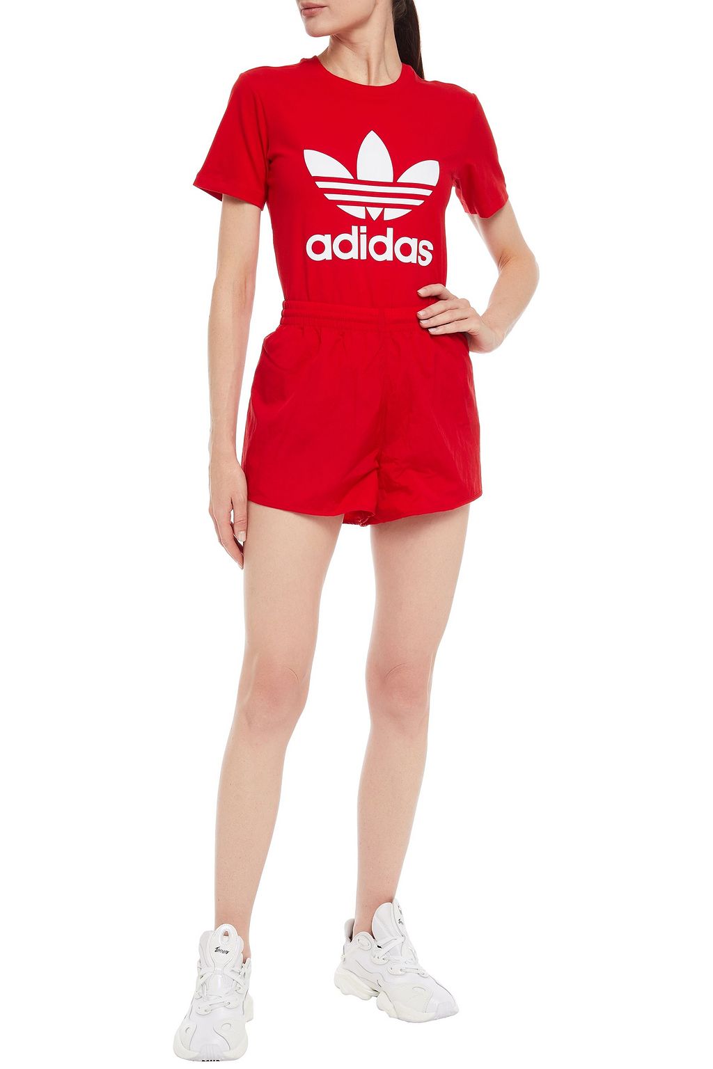 ADIDAS ORIGINALS Printed stretch-cotton jersey T-shirt