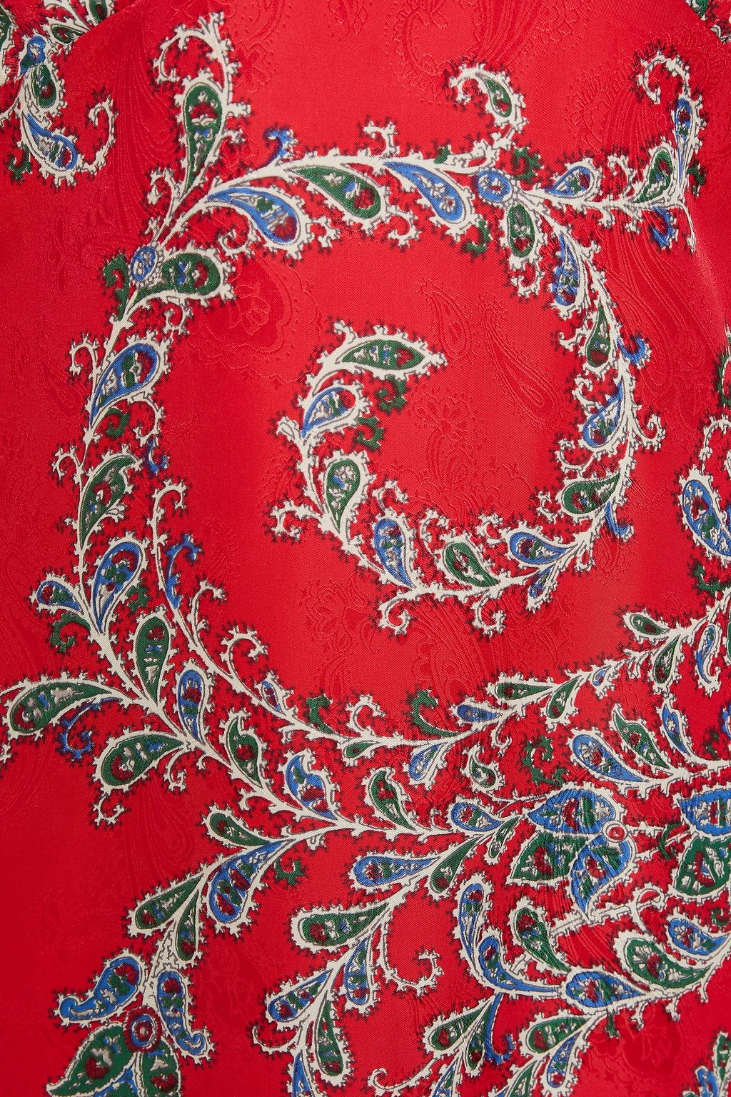 SANDRO Paisley-print satin-jacquard midi dress