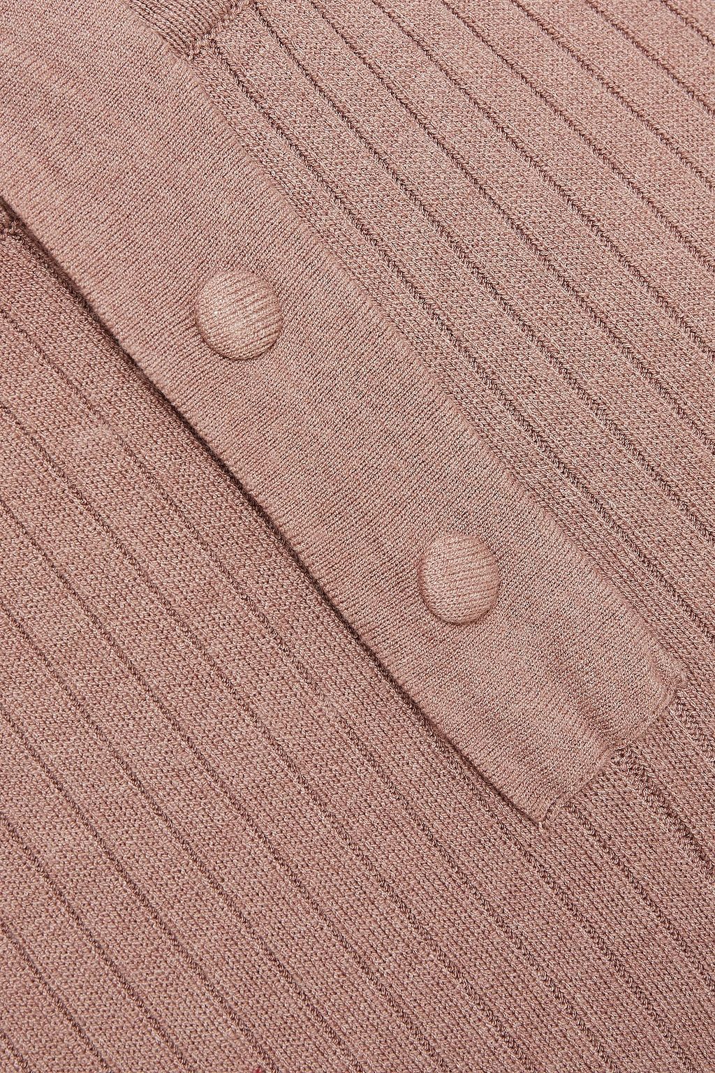LIVE THE PROCESS Ribbed-knit flared pants