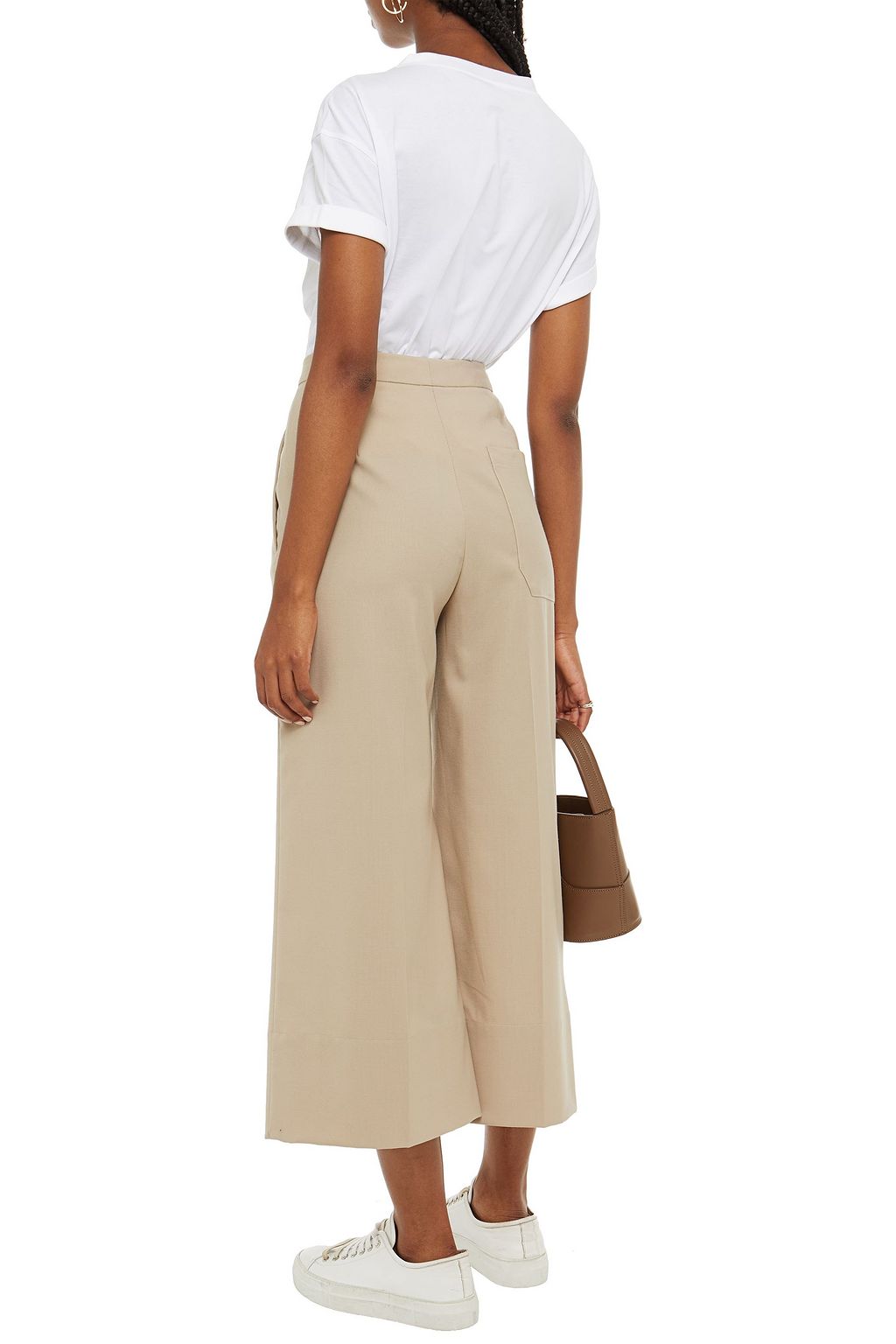 BRUNELLO CUCINELLI Bead-embellished embroidered cotton-jersey T-shirt