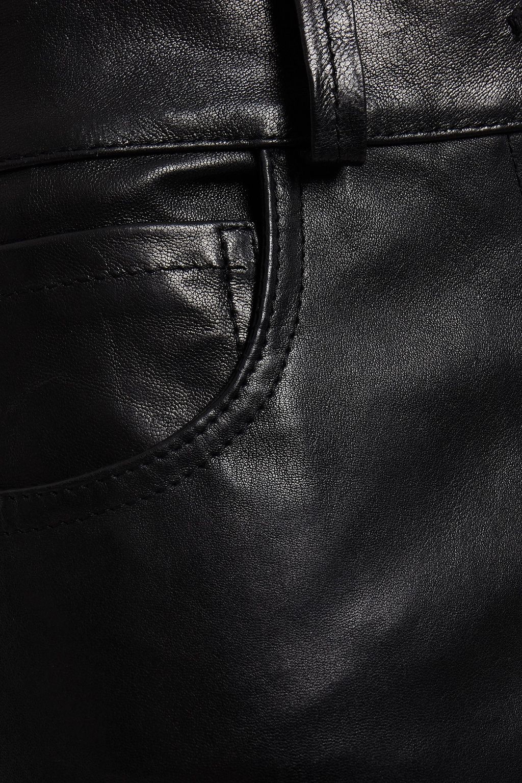 SANDRO Stretch-leather slim-leg pants