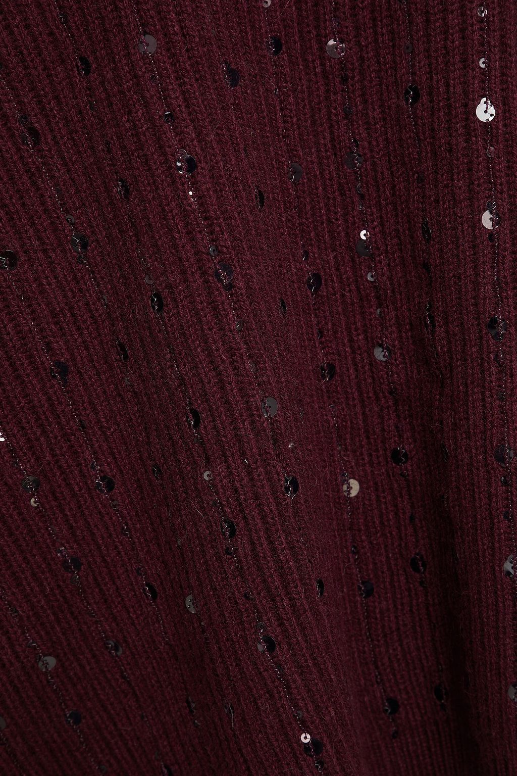 BRUNELLO CUCINELLI Embellished ribbed cashmere sweater